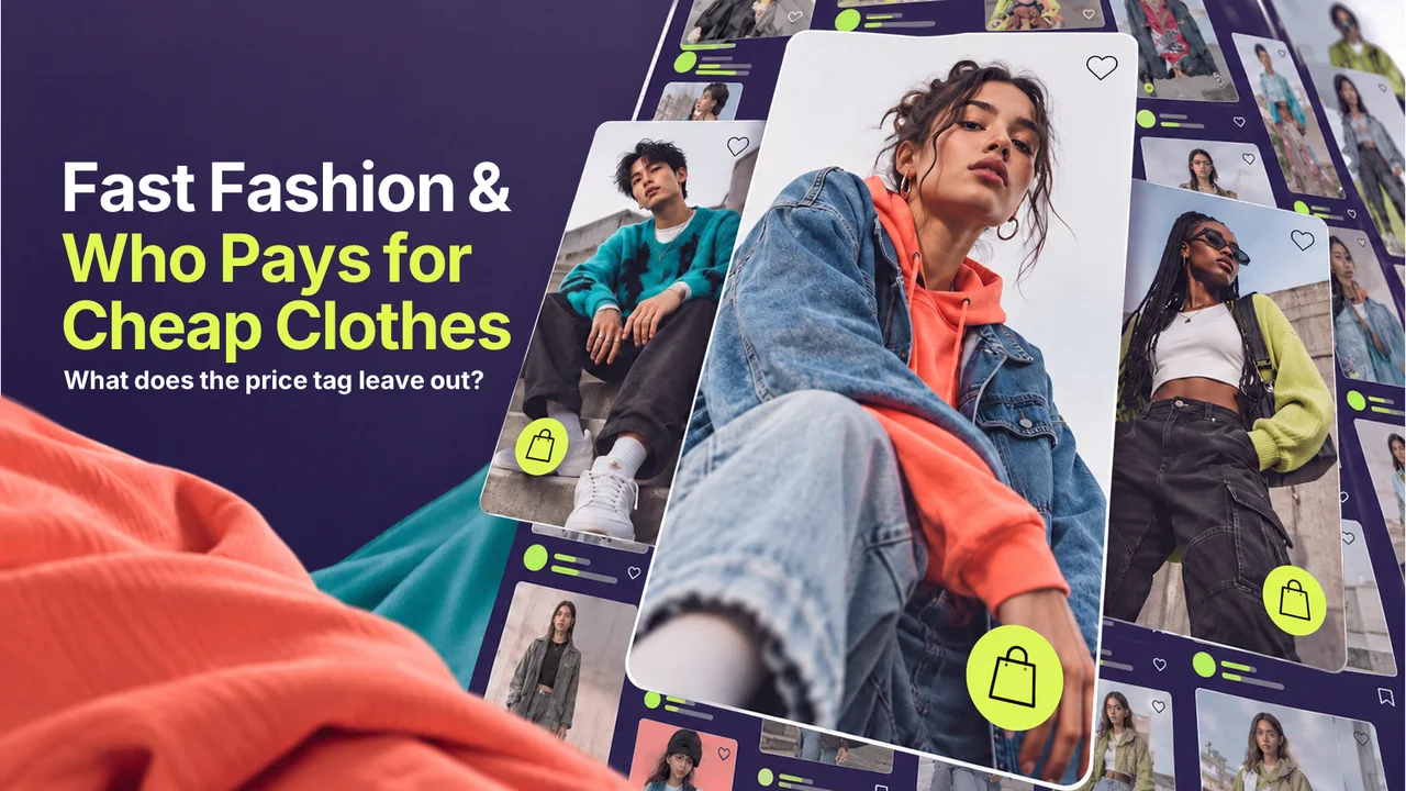 Fast Fashion PowerPoint template, title slide