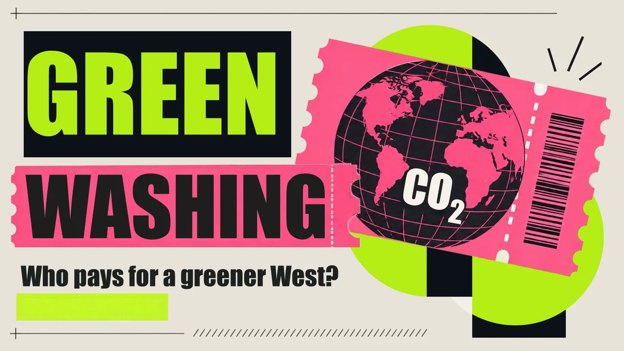 Greenwashing PowerPoint template, title slide