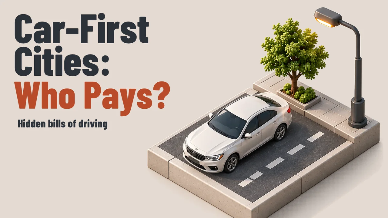 Car-First Cities PowerPoint template, title slide
